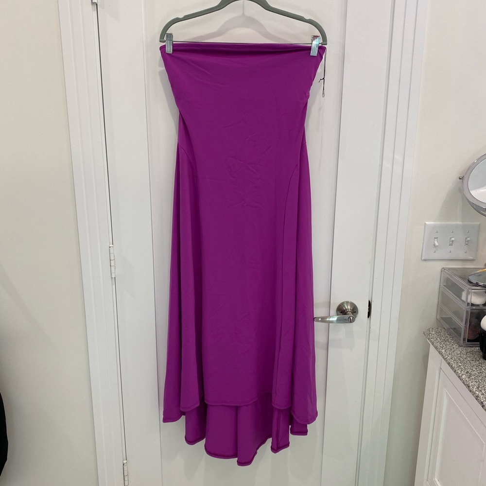 Susana Monoco Raspberry Hi-Low Tube Dress Large